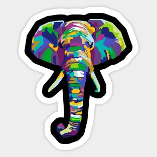 abstract elephant in wpap Sticker